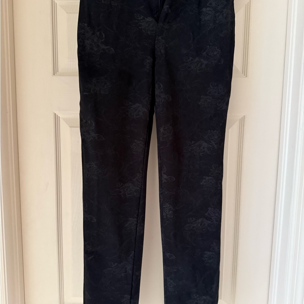 Floral Black Pants